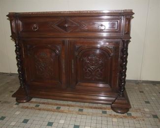 Louis xIII style double barleytwist coiffeuse/dressing chest