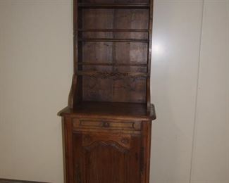 Louis XV style f country confiturier with dresser back oak