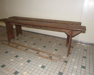 Pair rustic farm table bands/forms pine