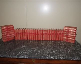 Large Set of Red French Books 