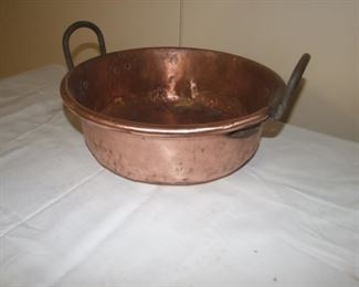 Large shiny copper basin
