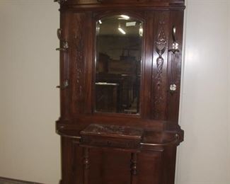 Louis xVI style portemanteau /cloak hall stand walnut