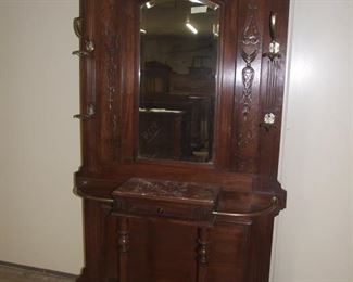 Louis xVI style portemanteau /cloak hall stand walnut