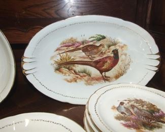 Set 14 porcelain hunting plates