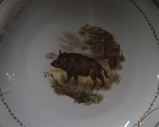 Set 14 porcelain hunting plates