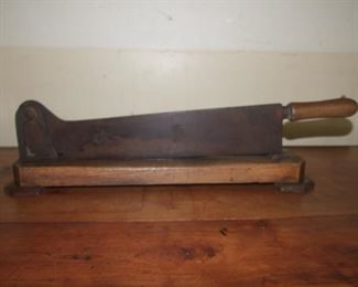 Beech and metal bread guillotine