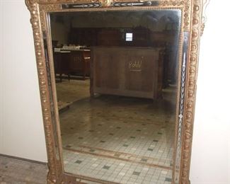 Louis XV style rocaille guilded mirror
