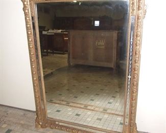 Louis XV style rocaille guilded mirror