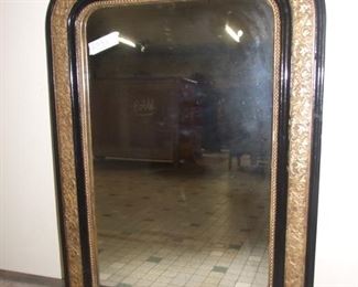Louis Philippe style black with guilt mirror