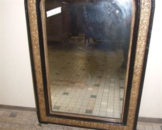 Louis Philippe style black with guilt mirror