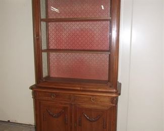 Louis xVI style buffet de corpse vitrine/bookcase walnut
