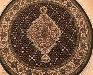 88. 35x35 Round Silk  Wool Tabriz