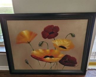 Large floral painting 
