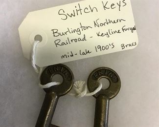 Mid-Late 1900s
Burlington Northern Railroad-Keyline Forged
Two Switch 