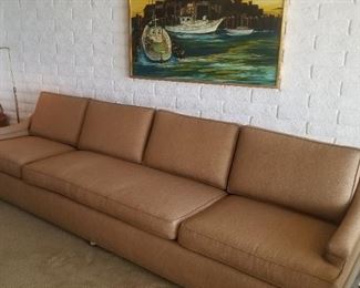 Long 9 ft midcentury sofa