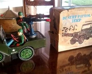 Mint condition Japan battery operated metal Jeep
