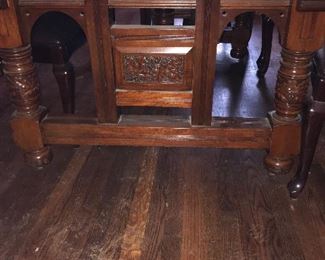 End of dining room banquet table that seats 12