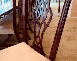 Detail of Henredon Side Dining Chairs