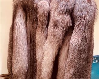 Silver Tip Fox Fur Coat