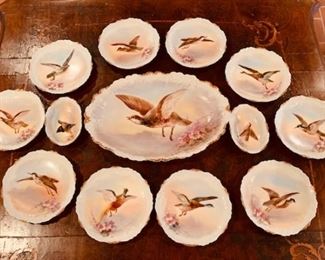 Circa 1890 Limoges Game Bird Service