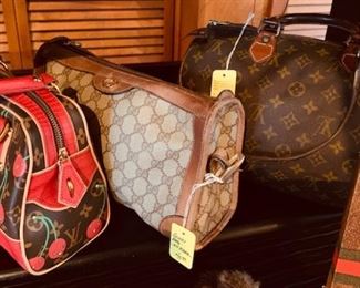Louis Vuitton and Gucci Handbags