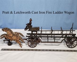 Toys Cast Iron Pratt Letchworth Ladder Wagon