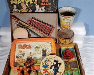 Toys Tin Litho Popeye Halloween Marx Fair Toy