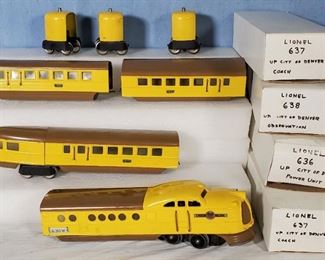 Toys Trains Lionel O Gauge Streamline Yellow Brown