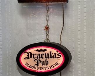 Advertising Beer Signs Lit Three