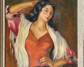 Art Eastin Gypsy Woman Oil On Canvas