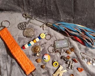 Assorted Lapel Pins and Key Chains