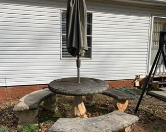 Concrete Patio Furniture Set