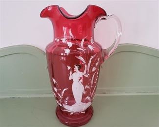 Mary Gregory Large Pitcher https://ctbids.com/#!/description/share/321428
