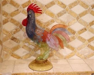 Decorative Glass Rooster