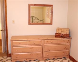 Pair of Dressers and Mirror