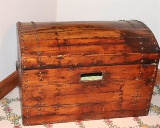 Wood Nail Head Chest