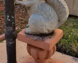Squirrel yard statue 