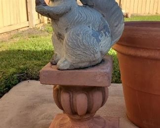 Squirrel yard statue 