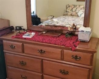 Dresser with mirror