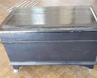 Wooden black trunk