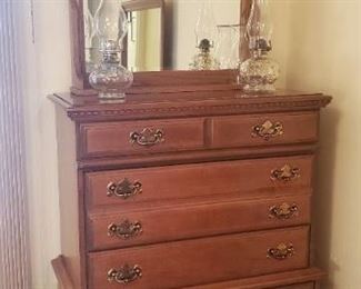 Tall dresser with mirror 
