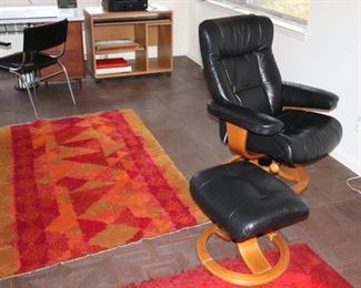 Rugs and Reiki Rugs with Chair and Ottoman 