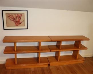 Wood Shelving Units & Art