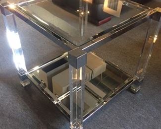 Designer Mirrored Glass Table