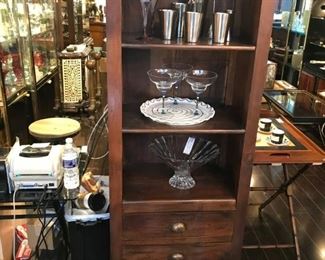 Thin Tall Wood Bookshelf 