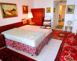 Ted Back Board-king-Teak Amoir, Teak Lamp Tables