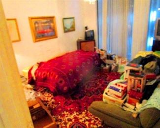 Pile of Oriental rugs