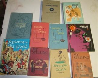 A sampling of hundreds of vintage textbooks!