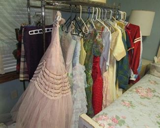 A sample of the many vintage dresses from the 50s, 60s & 70s