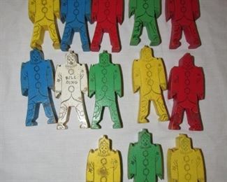 Army of wooden clowns